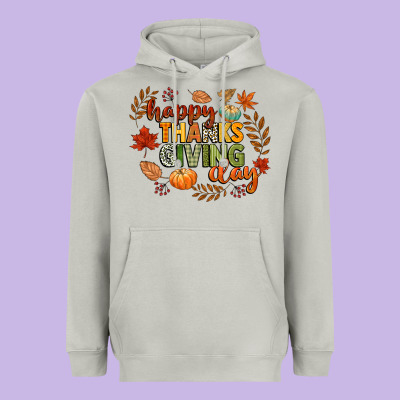 Happy Thanksgiving Day Heavyweight Hoodie Designed By Cowgirlartshop