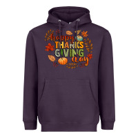 Plum happy thanksgiving day Heavyweight Hoodie - CowGirlArtShop