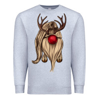 Heather Grey deer gnome Premium Sweatshirt - CowGirlArtShop
