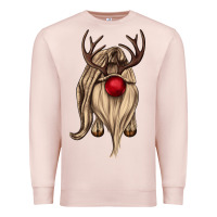Pale Pink deer gnome Premium Sweatshirt - CowGirlArtShop