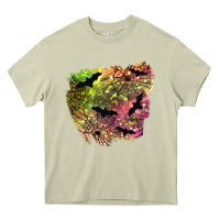 Mossy bat halloween patch Heavy Core Tee - BundleAndBundleShop