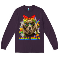 Plum Mama Bear Pride LGBTQ+ Long Sleeve Tee - BundleAndBundleShop
