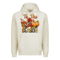 Oatmeal Heather tis the season football Premium Hoodie - CowGirlArtShop