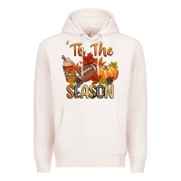 Pale Pink tis the season football Premium Hoodie - CowGirlArtShop