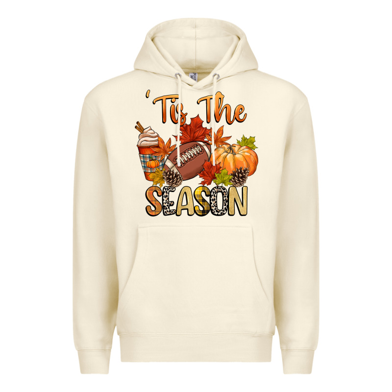 Tis The Season Football Premium Hoodie by CowGirlArtShop | Teevron