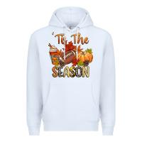 White tis the season football Premium Hoodie - CowGirlArtShop