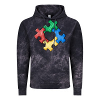 Cloud Black autism puzzle Vintage Hoodie - MaliasSmallBusiness
