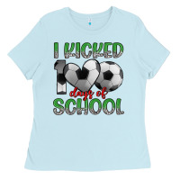 Baby Blue i kicked 100 days of school Ladies Tee - Artiststas