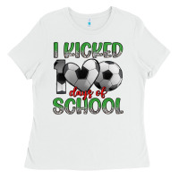White i kicked 100 days of school Ladies Tee - Artiststas