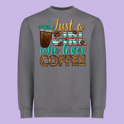 Just A Girl Who Loves Coffee Heavyweight Sweatshirt Designed By Bundleandbundleshop