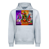 Heather Grey happy hallothanksmas Urban Hoodie - FaDigitalArtStudio
