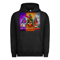 Pigment Black happy hallothanksmas Urban Hoodie - FaDigitalArtStudio
