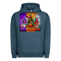 Pigment Midnight Navy happy hallothanksmas Urban Hoodie - FaDigitalArtStudio