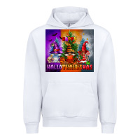White happy hallothanksmas Urban Hoodie - FaDigitalArtStudio