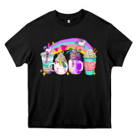 Black unicorn coffee cups Heavy Core Tee - AdoDesignShop
