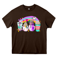 Chocolate Brown unicorn coffee cups Heavy Core Tee - AdoDesignShop