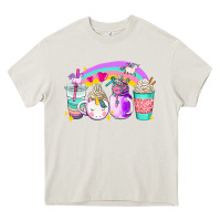 Cream unicorn coffee cups Heavy Core Tee - AdoDesignShop