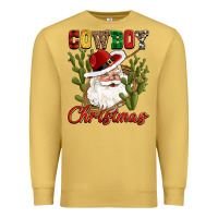 Antique Gold cowboy christmas western cactus Premium Sweatshirt - CowGirlArtShop