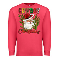 Cardinal cowboy christmas western cactus Premium Sweatshirt - CowGirlArtShop