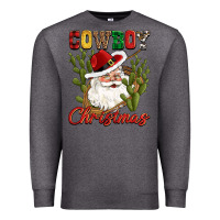 Charcoal Heather cowboy christmas western cactus Premium Sweatshirt - CowGirlArtShop