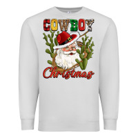 Dove Grey cowboy christmas western cactus Premium Sweatshirt - CowGirlArtShop