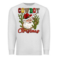 Oatmeal Heather cowboy christmas western cactus Premium Sweatshirt - CowGirlArtShop