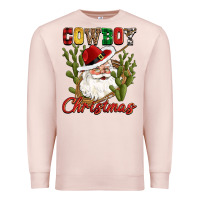 Pale Pink cowboy christmas western cactus Premium Sweatshirt - CowGirlArtShop