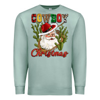 Seafoam cowboy christmas western cactus Premium Sweatshirt - CowGirlArtShop