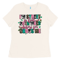 Bone floral i am street so look both ways before you cr Ladies Tee - AdoDesignShop