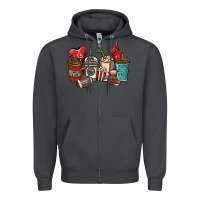 Smoke Football coffee cups Zipper Hoodie - NancyCooperArtShop