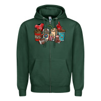 Football Coffee Cups Zipper Hoodie | Teevron