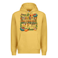Antique Gold thankful blessed and kind of a mess Premium Hoodie - CowGirlArtShop