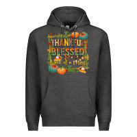 Charcoal Heather thankful blessed and kind of a mess Premium Hoodie - CowGirlArtShop