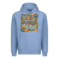 Colony Blue thankful blessed and kind of a mess Premium Hoodie - CowGirlArtShop