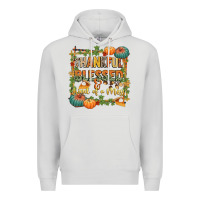Dove Grey thankful blessed and kind of a mess Premium Hoodie - CowGirlArtShop