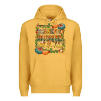 Mustard thankful blessed and kind of a mess Premium Hoodie - CowGirlArtShop