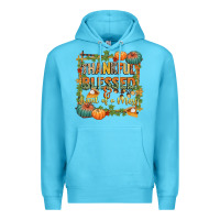 Ocean Blue thankful blessed and kind of a mess Premium Hoodie - CowGirlArtShop