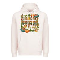 Pale Pink thankful blessed and kind of a mess Premium Hoodie - CowGirlArtShop