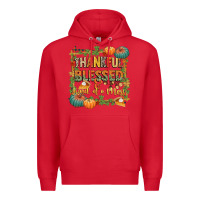 Red thankful blessed and kind of a mess Premium Hoodie - CowGirlArtShop