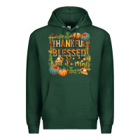 Sports Green thankful blessed and kind of a mess Premium Hoodie - CowGirlArtShop