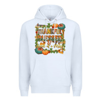 White thankful blessed and kind of a mess Premium Hoodie - CowGirlArtShop