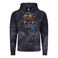 Cloud Black messy bun autism mom Vintage Hoodie - MaliasSmallBusiness