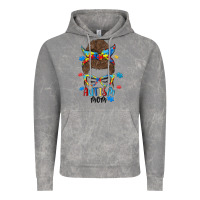 Cloud Rock messy bun autism mom Vintage Hoodie - MaliasSmallBusiness