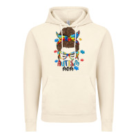 Vintage Artic messy bun autism mom Vintage Hoodie - MaliasSmallBusiness