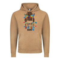 Vintage Camel messy bun autism mom Vintage Hoodie - MaliasSmallBusiness
