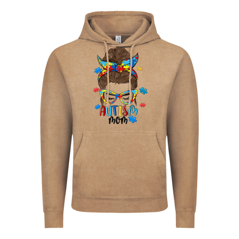 Messy Bun Autism Mom Vintage Hoodie by MaliasSmallBusiness | Teevron