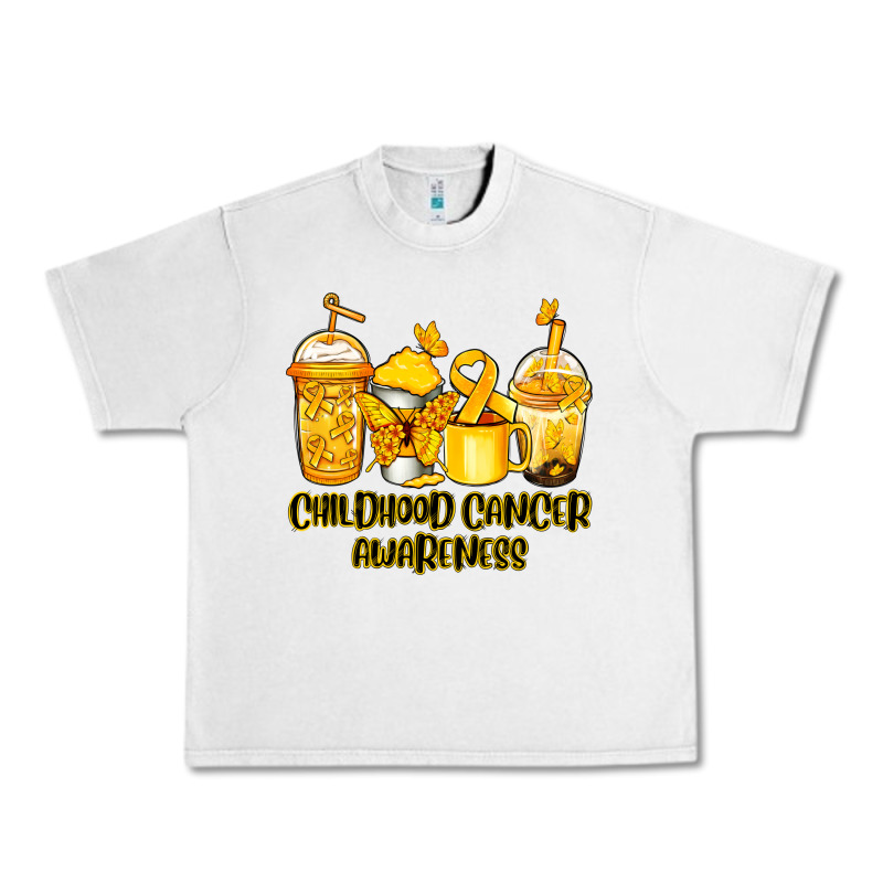 Childhood Cancer Awareness Coffee Cups Urban Heavy Tee by NancyCooperArtShop | Teevron