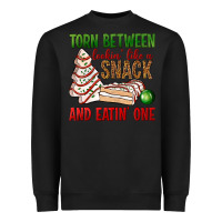 Black torn between lookin' like a snack and eatin' one bbs Heavyweight Sweatshirt - BundleAndBundleShop