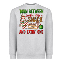 Heather Grey torn between lookin' like a snack and eatin' one bbs Heavyweight Sweatshirt - BundleAndBundleShop