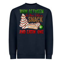 Navy torn between lookin' like a snack and eatin' one bbs Heavyweight Sweatshirt - BundleAndBundleShop